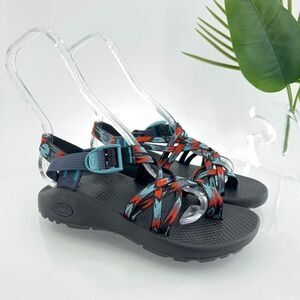 Chaco Women ZX/2 Sandal Size 6 Outdoor Hike Black Aztec Strappy Thong Adjustable